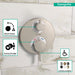 hansgrohe Ecostat S Thermostatic Trim with Volume Control and Diverter, brushed nickel - view 3