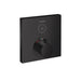hansgrohe ShowerSelect Thermostatic Trim for 1 Function, Square, matte black