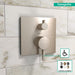 hansgrohe Ecostat Pressure Balance Trim Square with Diverter, brushed nickel - view 3