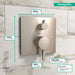 hansgrohe Ecostat Pressure Balance Trim Square with Diverter, brushed nickel - view 4