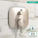 hansgrohe Ecostat Pressure Balance Trim Square with Diverter, brushed nickel - view 3