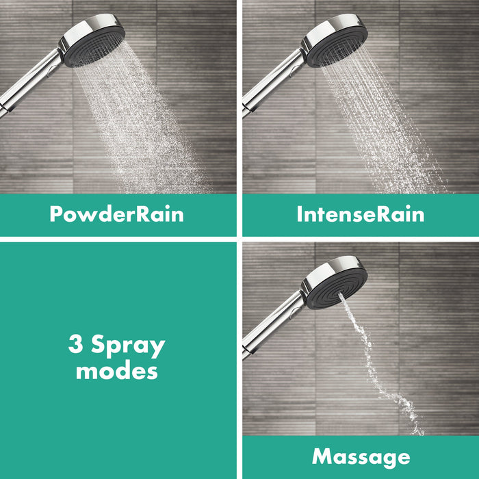 hansgrohe Pulsify S Handshower 105 3-Jet, 1.75 GPM, matte black - view 4