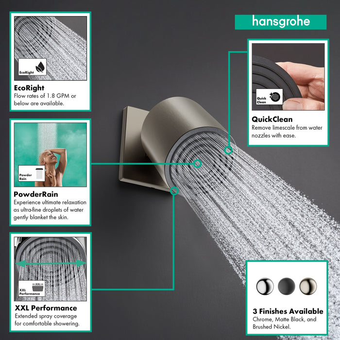 hansgrohe Pulsify S Showerhead 105 1-Jet, 1.75 GPM, brushed nickel - view 2