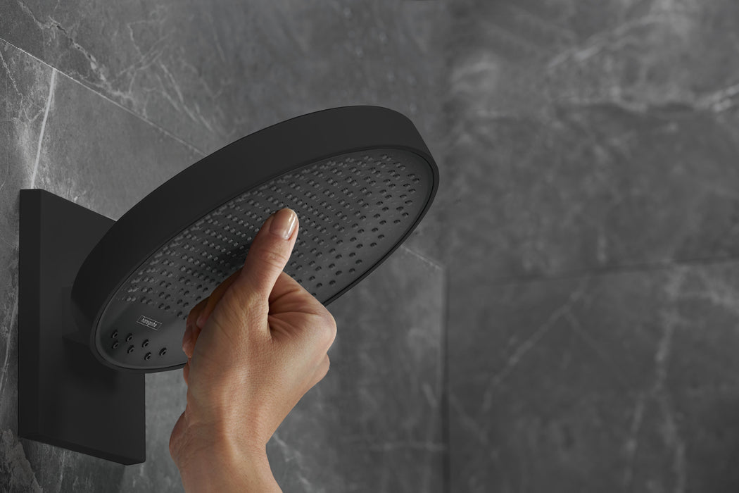 hansgrohe Rainfinity Showerhead 250 3-Jet with Wall Connector Trim, 2.5 GPM, matte black - view 2