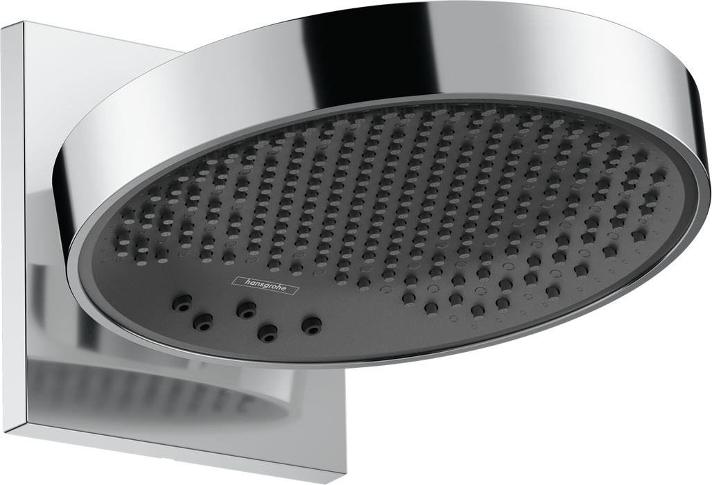 hansgrohe Rainfinity Showerhead 250 3-Jet with Wall Connector Trim, 1.75 GPM, brushed nickel