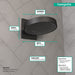 hansgrohe Rainfinity Showerhead 250 3-Jet with Wall Connector Trim, 1.75 GPM, matte black - view 4