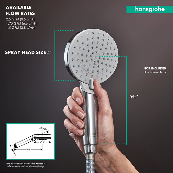 hansgrohe Vernis Blend Handshower 100 Vario-Jet, 2.5 GPM, chrome - view 2