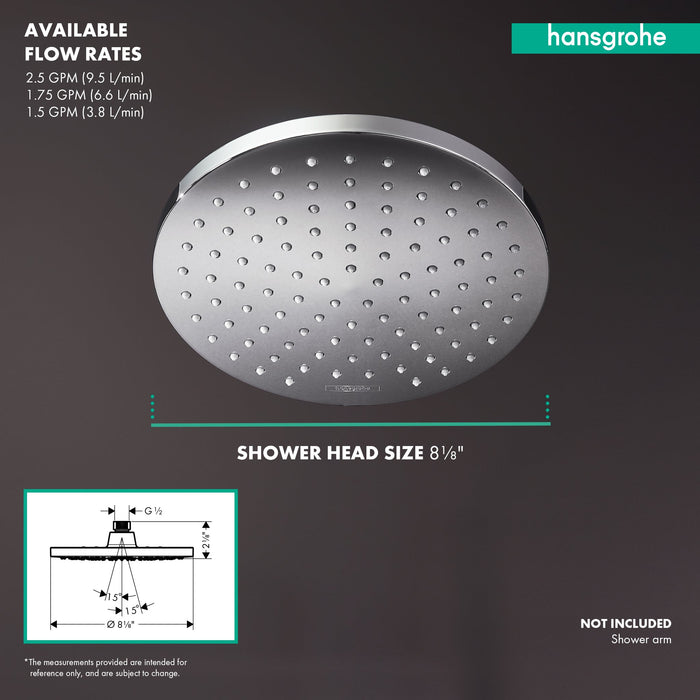 hansgrohe Vernis Blend Showerhead 200 1-Jet, 2.5 GPM, matte black - view 2