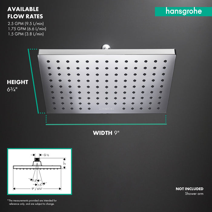hansgrohe Vernis Blend Showerhead 230 1-Jet, 2.5 GPM, brushed nickel - view 2