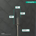 hansgrohe Rainfinity Baton Handshower 100 1-Jet, 1.75 GPM, brushed nickel - view 4