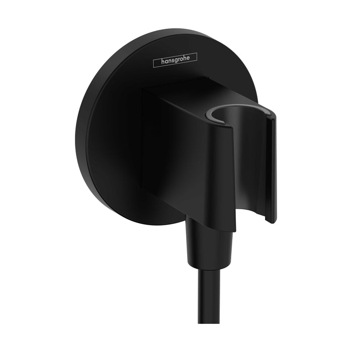 hansgrohe FixFit S Wall Outlet with Handshower Holder, matte black