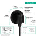 hansgrohe FixFit S Wall Outlet with Handshower Holder, matte black - view 2