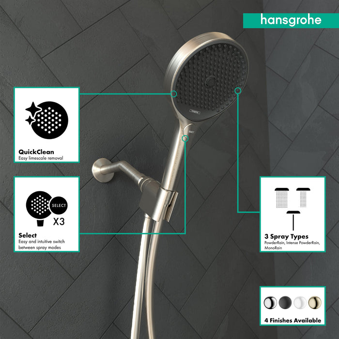 hansgrohe Rainfinity Handshower Set 130 3-Jet, 2.5 GPM, brushed nickel - view 3
