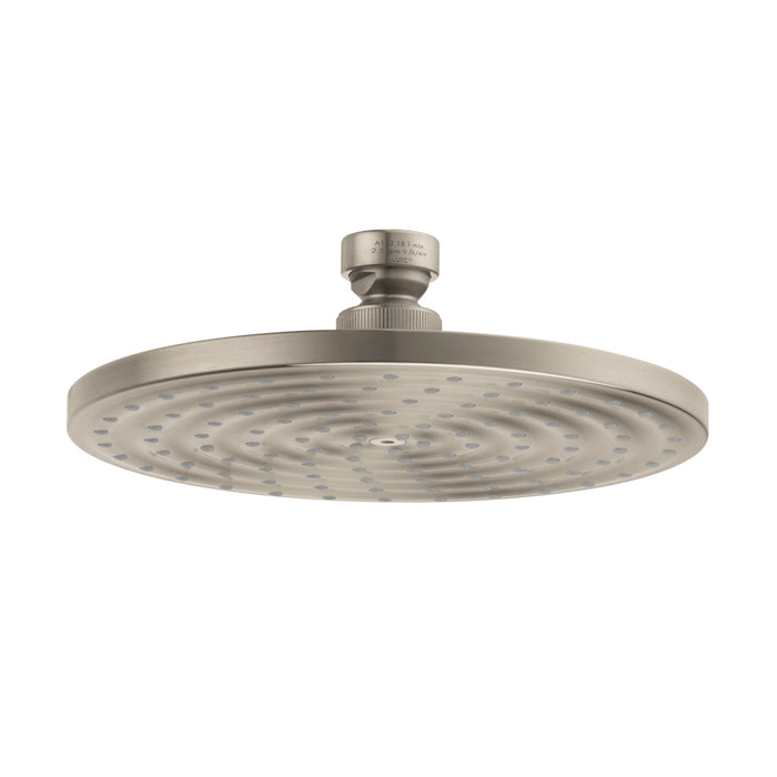 hansgrohe Raindance S Showerhead 180 1-Jet Rain, 1.75 GPM, brushed nickel