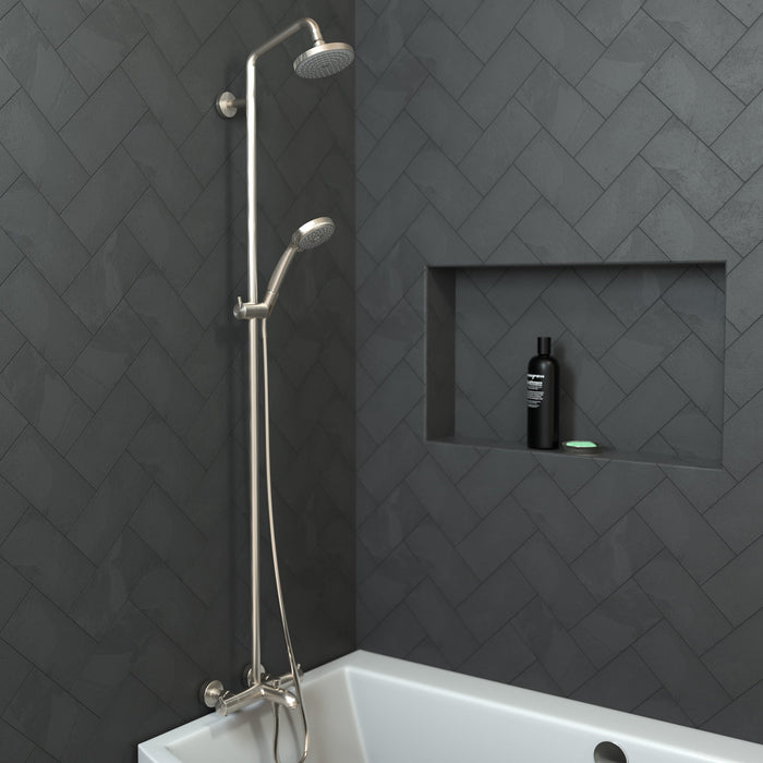 hansgrohe Croma Showerpipe 150 1-Jet with Tub Filler, 2.0 GPM, brushed nickel - view 2