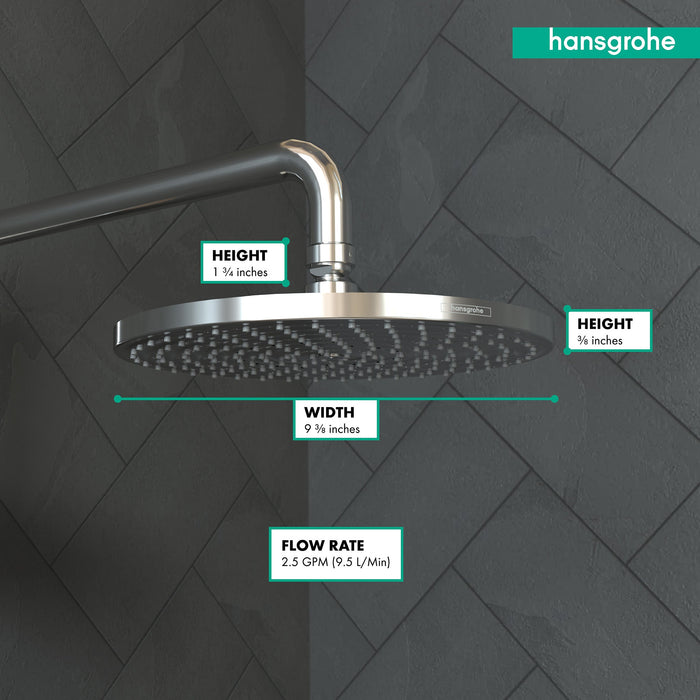 hansgrohe Raindance S Showerhead 240 1-Jet, 2.5 GPM, chrome - view 5