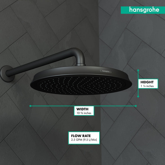hansgrohe Raindance Classic Showerhead 240 1-Jet, 2.5 GPM, matte black - view 4
