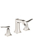 hansgrohe Metris C Widespread Faucet 100 with Pop-Up Drain, 1.2 GPM, polished nickel