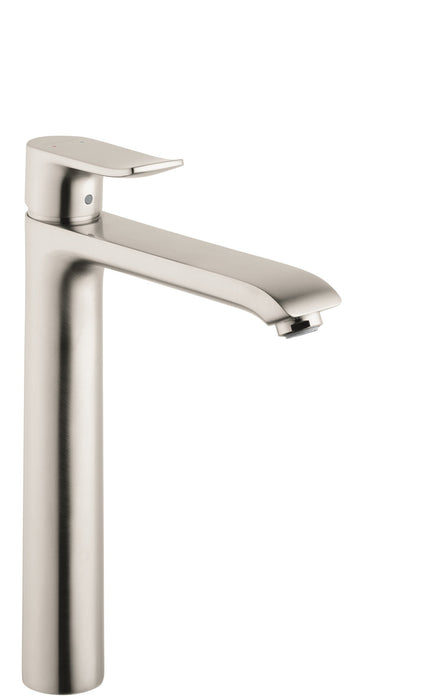 hansgrohe Metris Single-Hole Faucet 260 with Pop-Up Drain, 1.2 GPM, brushed nickel