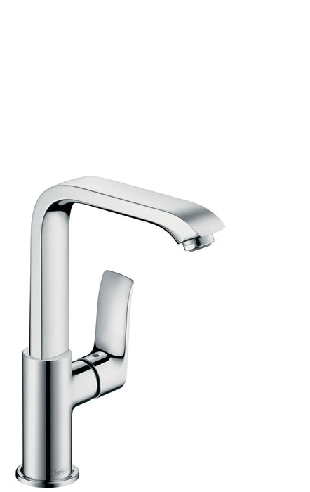 hansgrohe Metris Single-Hole Faucet 230 with Swivel Spout and Pop-Up Drain, 1.2 GPM