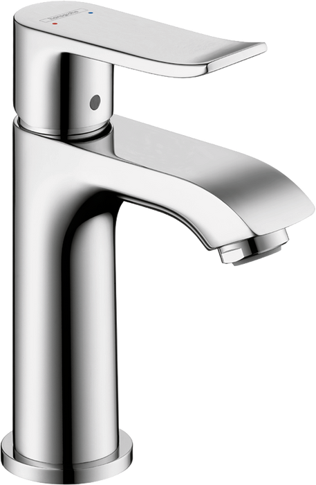 hansgrohe Metris Single-Hole Faucet 100 with Pop-Up Drain, 1.2 GPM, chrome