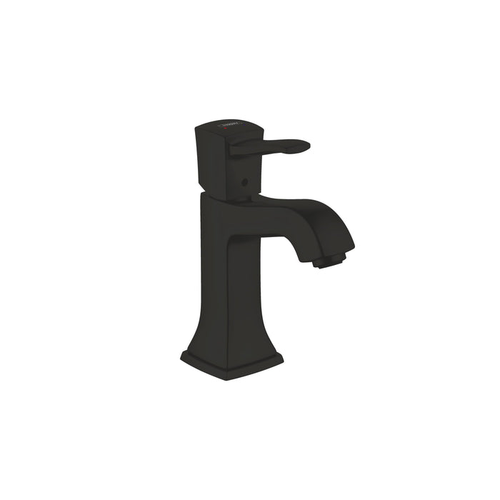 hansgrohe Metropol Classic Single-Hole Faucet 110 with Pop-Up Drain, 1.2 GPM, matte black