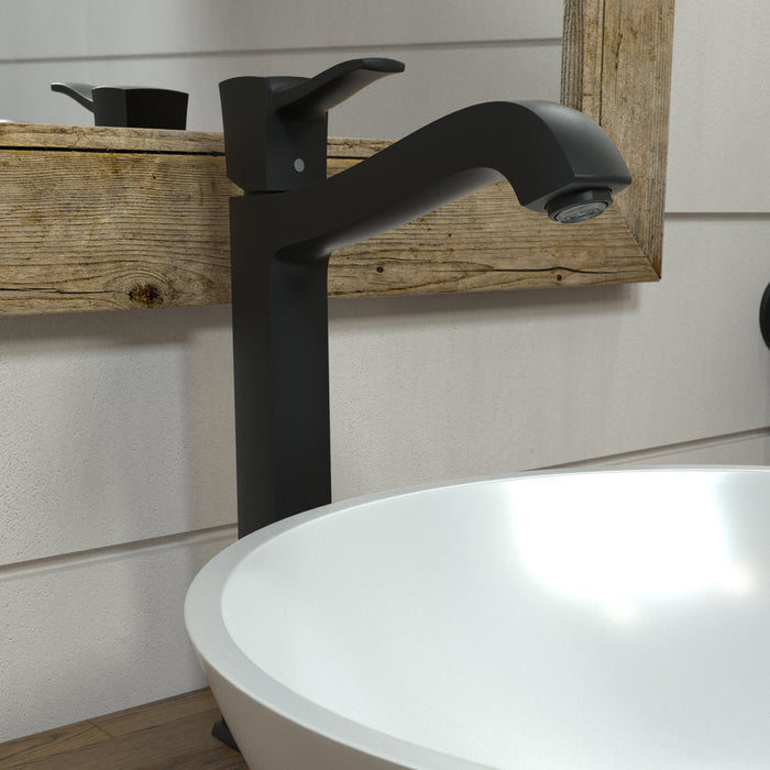 hansgrohe Metropol Classic Single-Hole Faucet 260 with Pop-Up Drain, 1.2 GPM, matte black - view 2