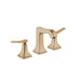 hansgrohe Metropol Classic Widespread Faucet 110 with Lever Handles and Pop-Up Drain, 1.2 GPM, brushed bronze