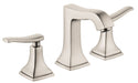 hansgrohe Metropol Classic Widespread Faucet 110 with Lever Handles and Pop-Up Drain, 1.2 GPM, brushed nickel