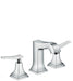 hansgrohe Metropol Classic Widespread Faucet 110 with Lever Handles and Pop-Up Drain, 1.2 GPM, chrome