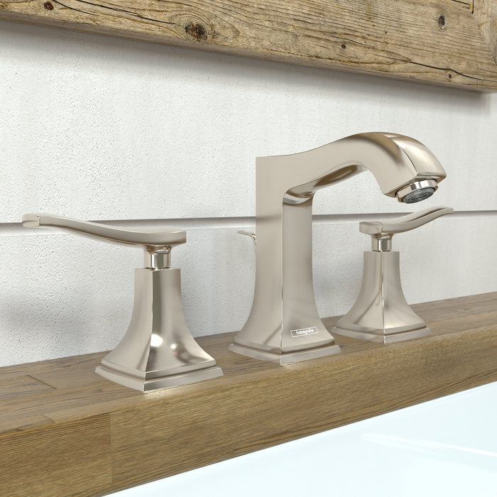 hansgrohe Metropol Classic Widespread Faucet 110 with Lever Handles and Pop-Up Drain, 1.2 GPM, polished nickel - view 2