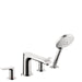 hansgrohe Metris 4-Hole Roman Tub Set Trim with 1.75 GPM Handshower, chrome
