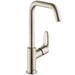 hansgrohe Focus Single-Hole Faucet 240 with Swivel Spout and Pop-Up Drain, 1.2 GPM, brushed nickel