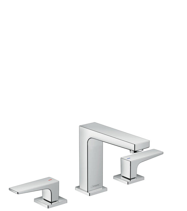 hansgrohe Metropol Widespread Faucet 110 with Lever Handles and Pop-Up Drain, 1.2 GPM, chrome