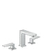 hansgrohe Metropol Widespread Faucet 110 with Lever Handles and Pop-Up Drain, 1.2 GPM, chrome