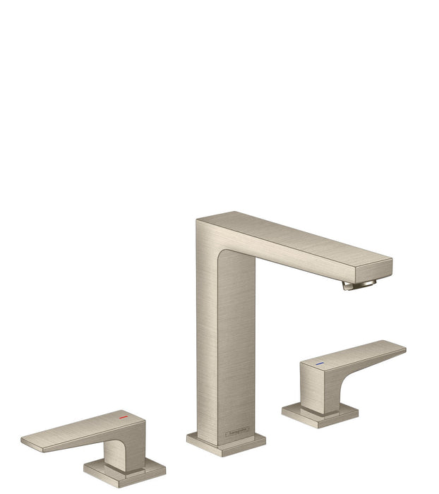 hansgrohe Metropol Widespread Faucet 160 with Lever Handles, 1.2 GPM, brushed nickel