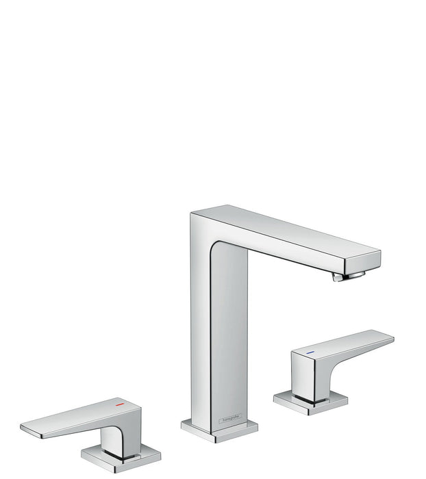 hansgrohe Metropol Widespread Faucet 160 with Lever Handles, 1.2 GPM, chrome