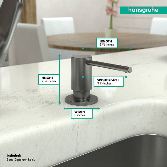 hansgrohe Focus Soap Dispenser, brushed black chrome - view 4