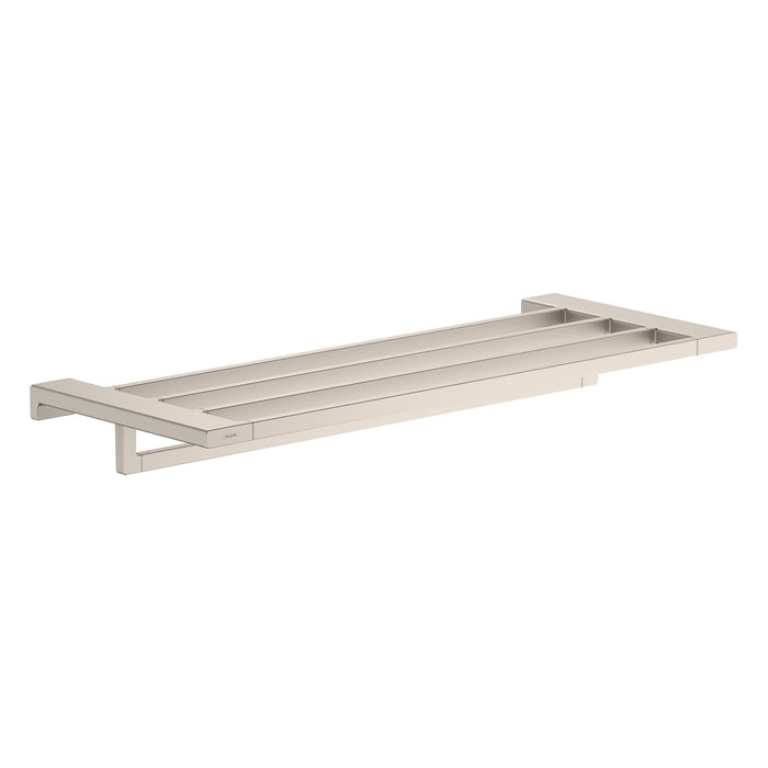 hansgrohe AddStoris Towel Rack with Towel Bar, brushed nickel
