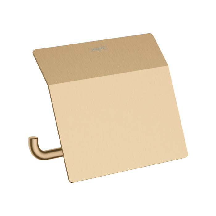 hansgrohe AddStoris Toilet Paper Holder with Cover, brushed bronze