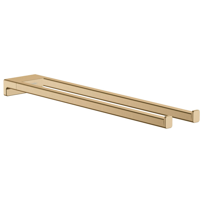 hansgrohe AddStoris Dual Towel Bar, brushed bronze