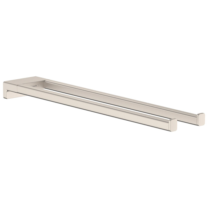 hansgrohe AddStoris Dual Towel Bar, brushed nickel