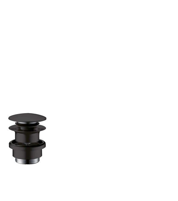 hansgrohe Push-Open Sink Drain, matte black