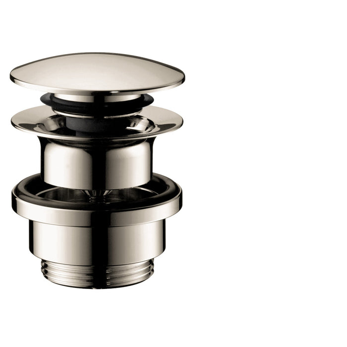 hansgrohe Push-Open Sink Drain, polished nickel