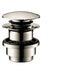hansgrohe Push-Open Sink Drain, polished nickel