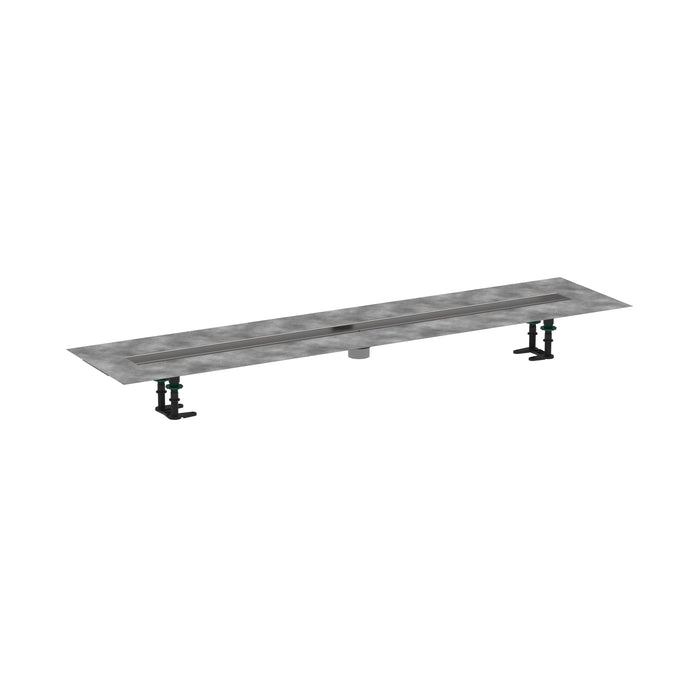 hansgrohe RainDrain 2" outlet 47 1/4" (1200mm), brushed stainless steel