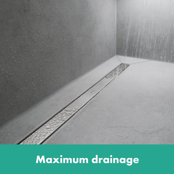 hansgrohe RainDrain Rock Trim Flex 27 5/8" Cut to Size and Tileable, nature stone - view 5