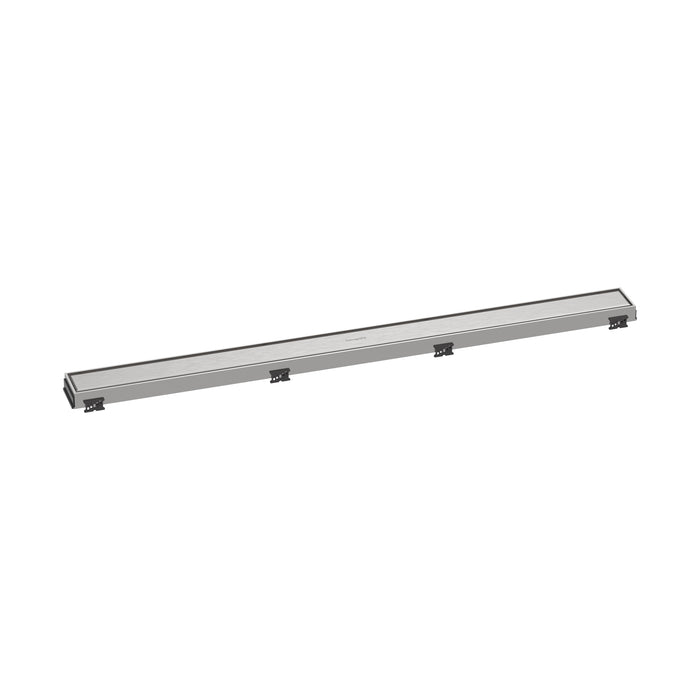 hansgrohe RainDrain Match Trim 35 1/4" with Height Adjustable Frame, brushed stainless steel