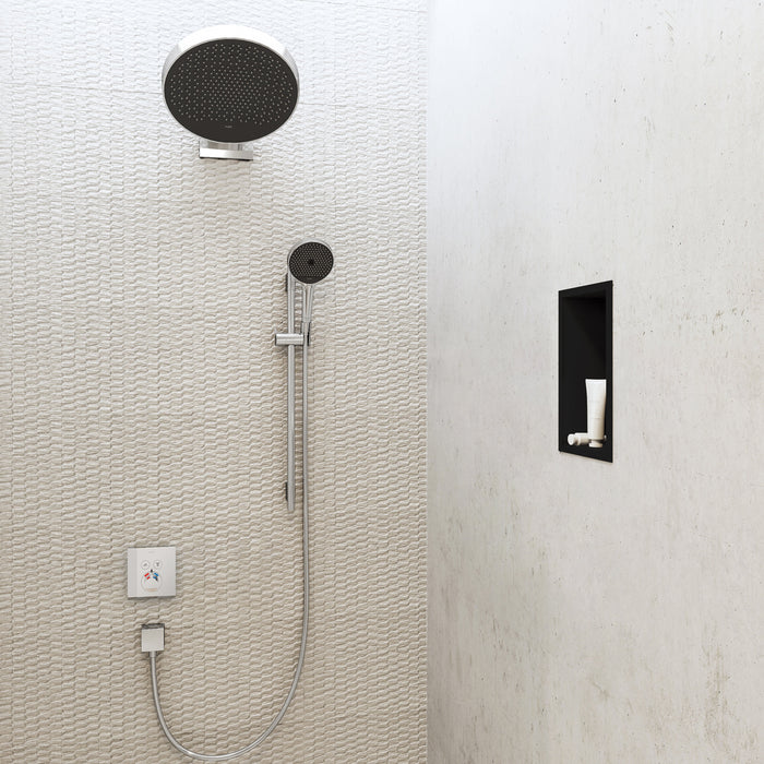 hansgrohe XtraStoris Original Wall Niche with Integrated Frame 12"x 6"x 4", matte black - view 2