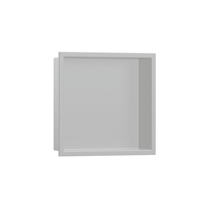 hansgrohe XtraStoris Original Wall Niche with Integrated Frame 12"x 12"x 4", concrete grey